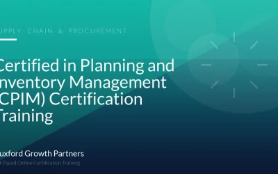 Certified in Planning and Inventory Management (CPIM) Certification Training