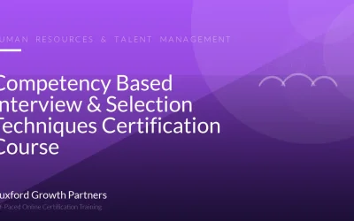 Competency Based Interview & Selection Techniques Certification Course